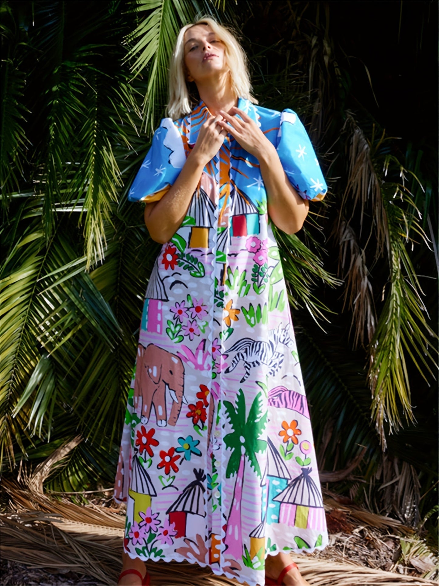 Robe d'été menthe élégante