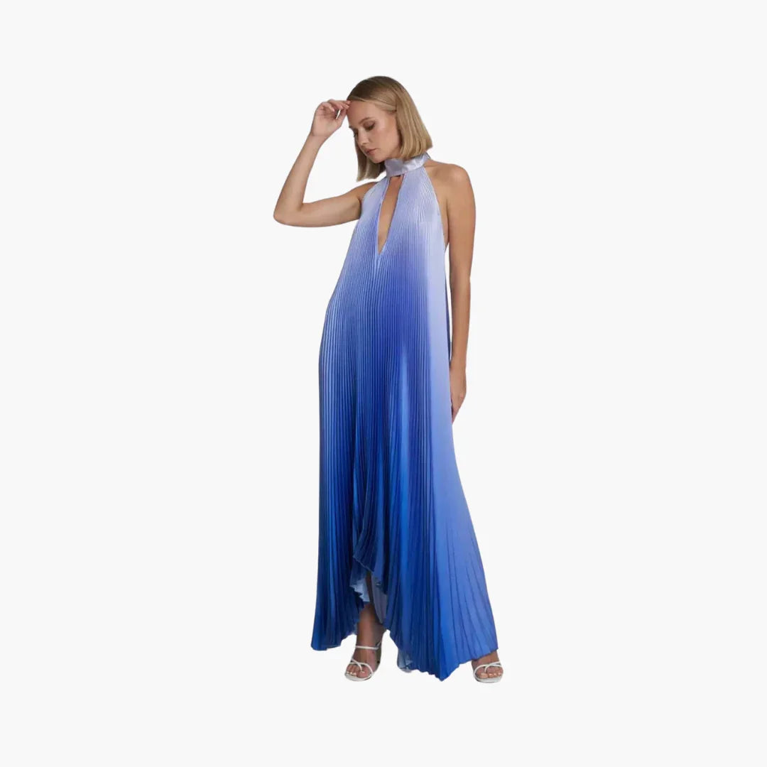 Robe d'été plissée à motif floral