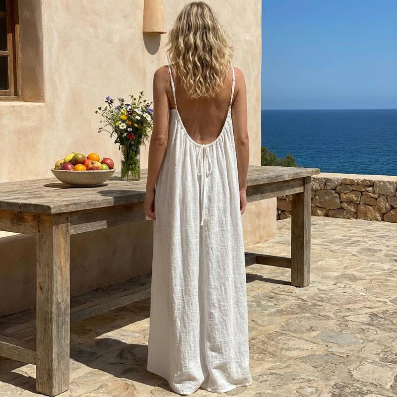Robe d'intérieur respirante à bretelles fines