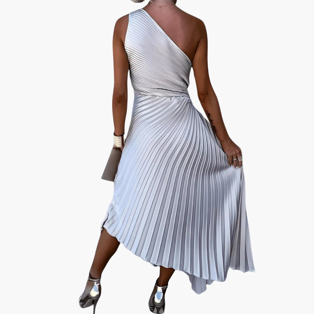Robe de soirée asymétrique sans manches longueur cheville pour femme