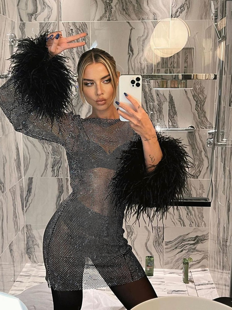 Robe de soirée brillante pour femme