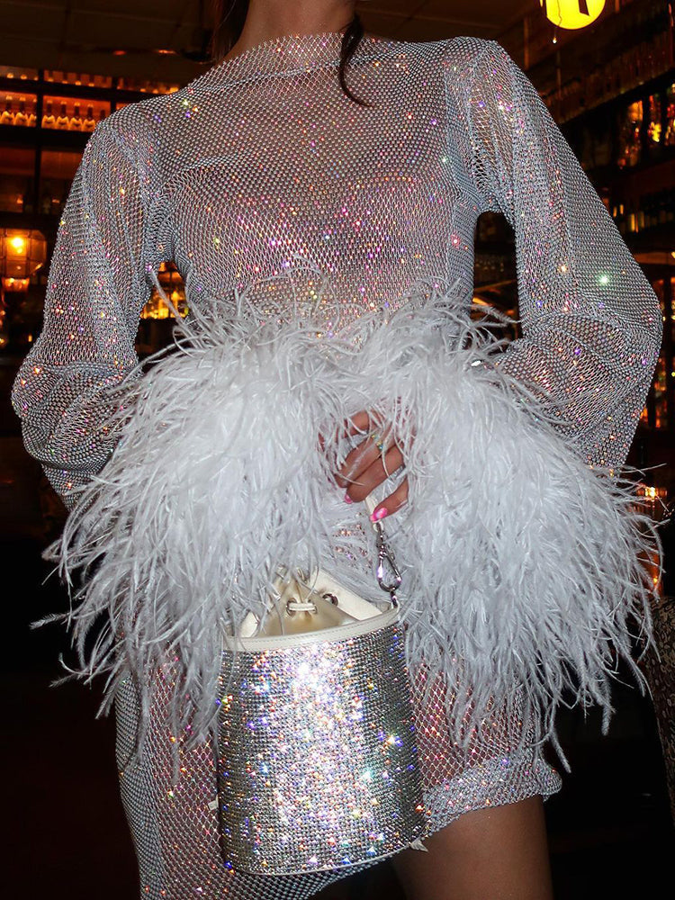 Robe de soirée brillante pour femme