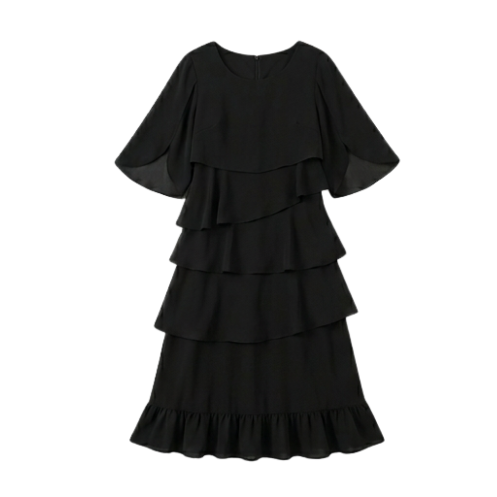 Robe élégante à volants superposés