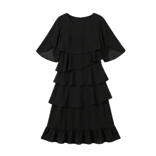 Robe élégante à volants superposés