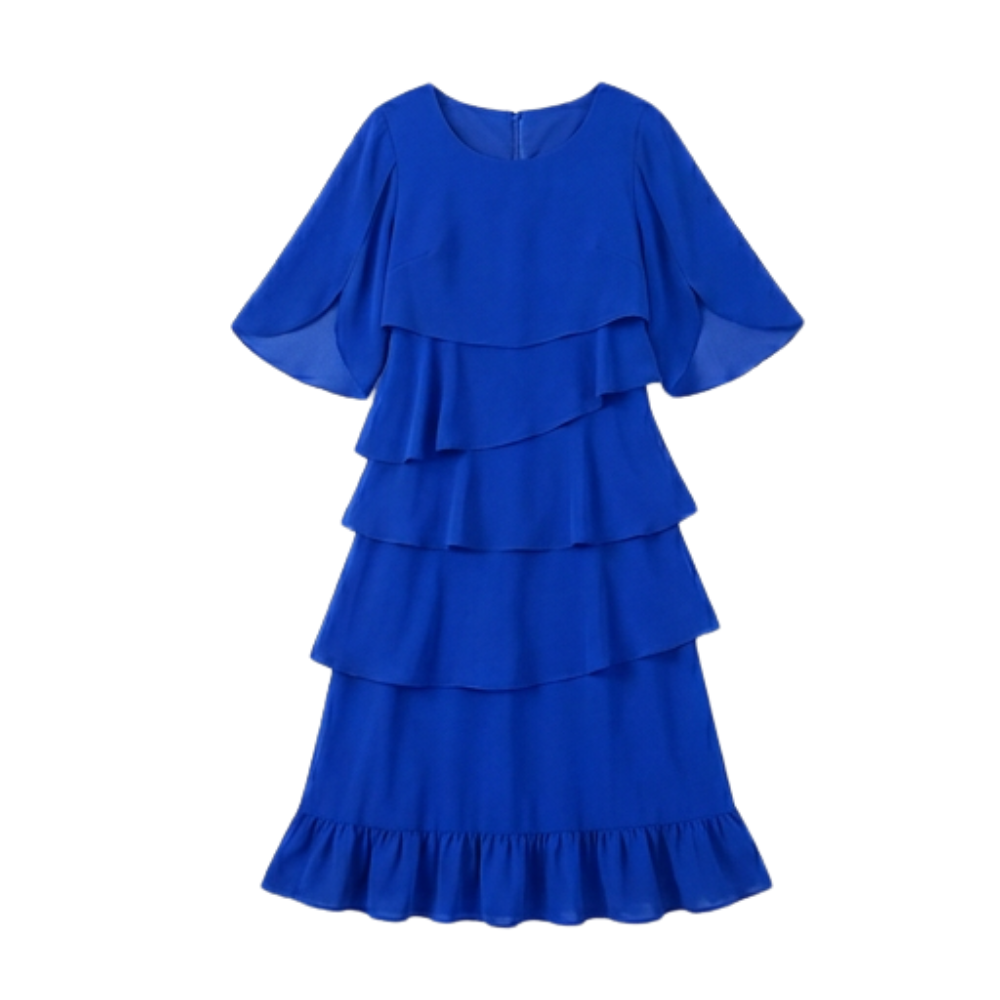 Robe élégante à volants superposés