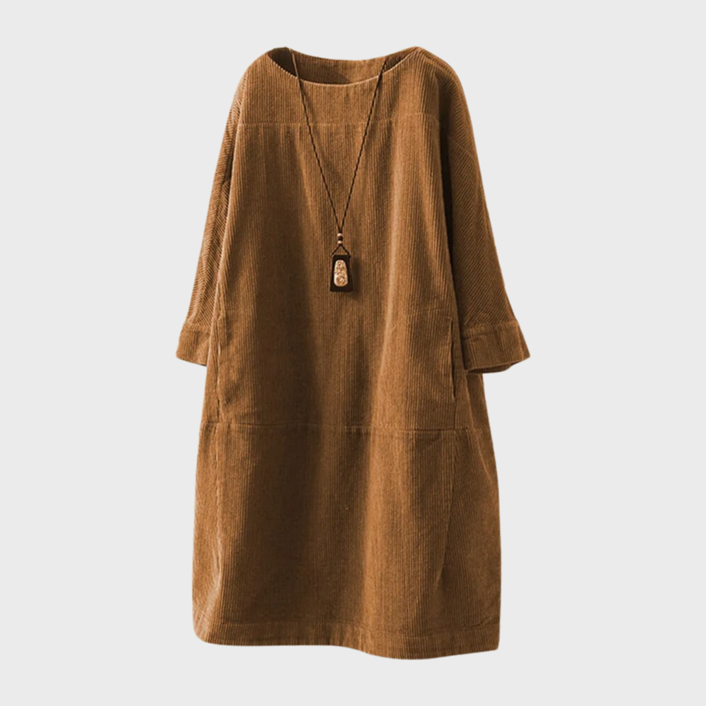 Robe élégante en velours à texture douce pour femme