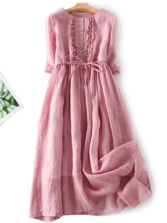 Robe en lin élégante – respirante et confortable