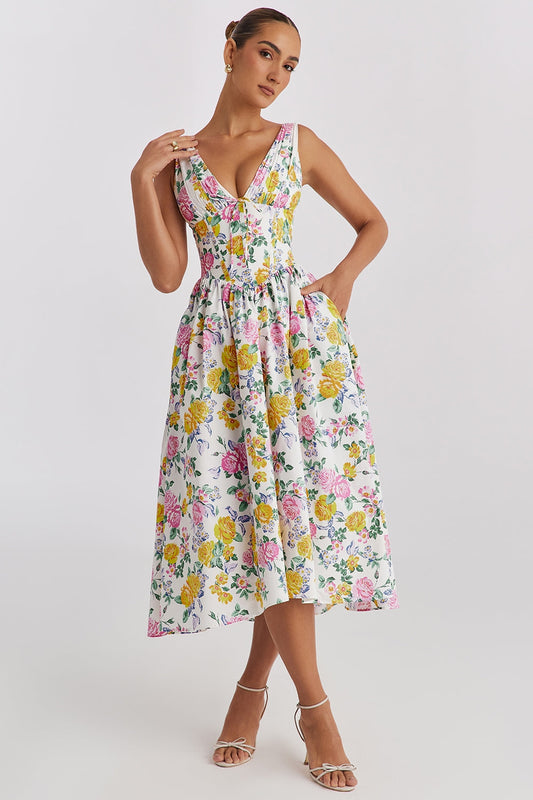 Robe fleurie élégante pour l'été