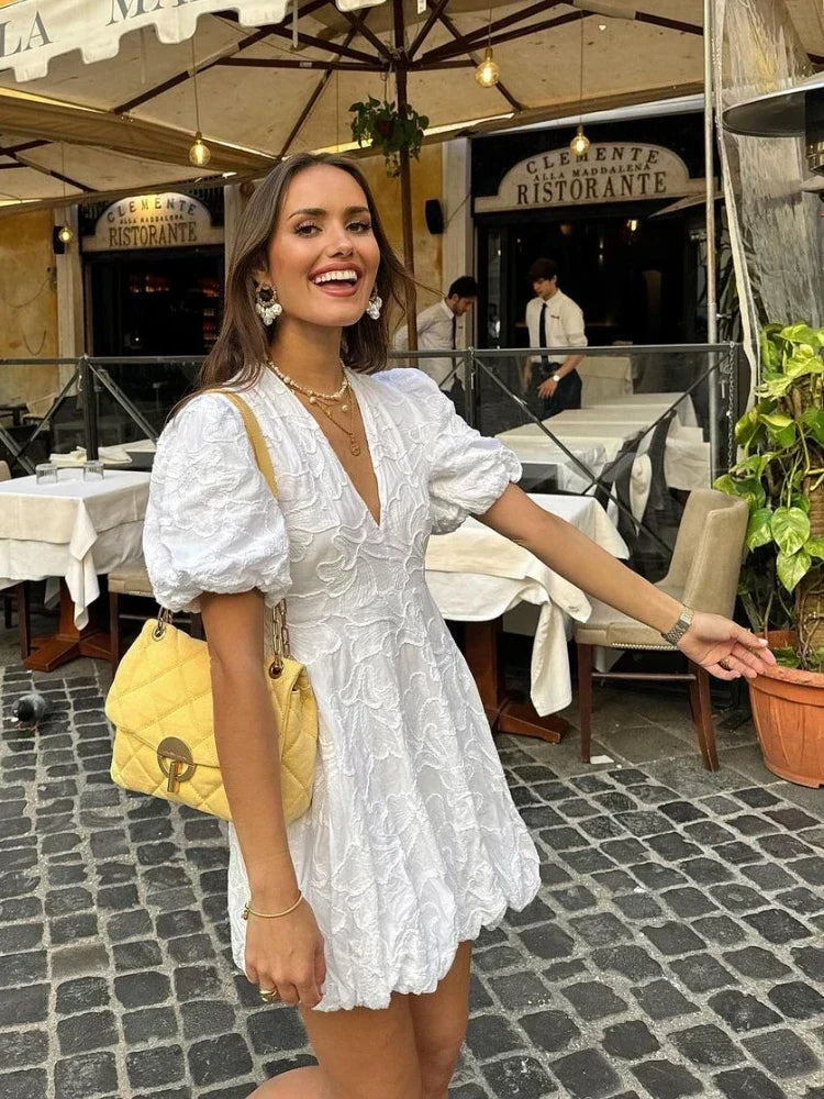 Robe floral romantique style décontracté
