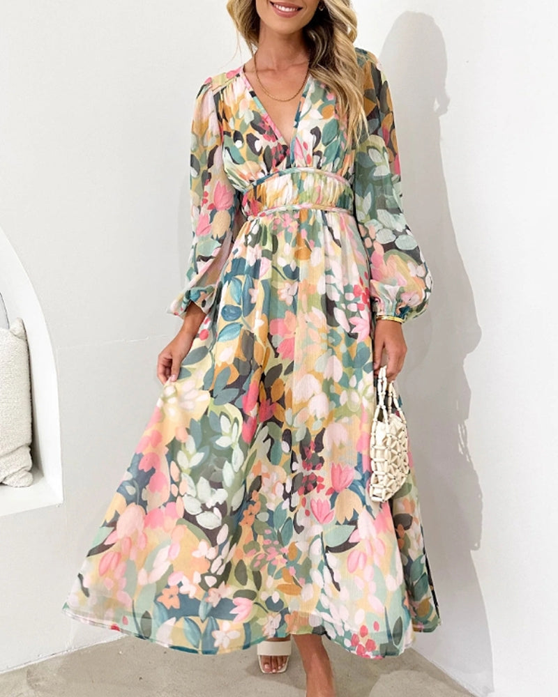 Robe longue à fleurs élégante