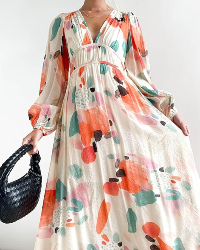 Robe longue à fleurs élégante