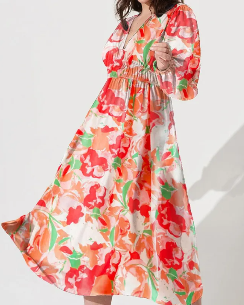 Robe longue à fleurs élégante