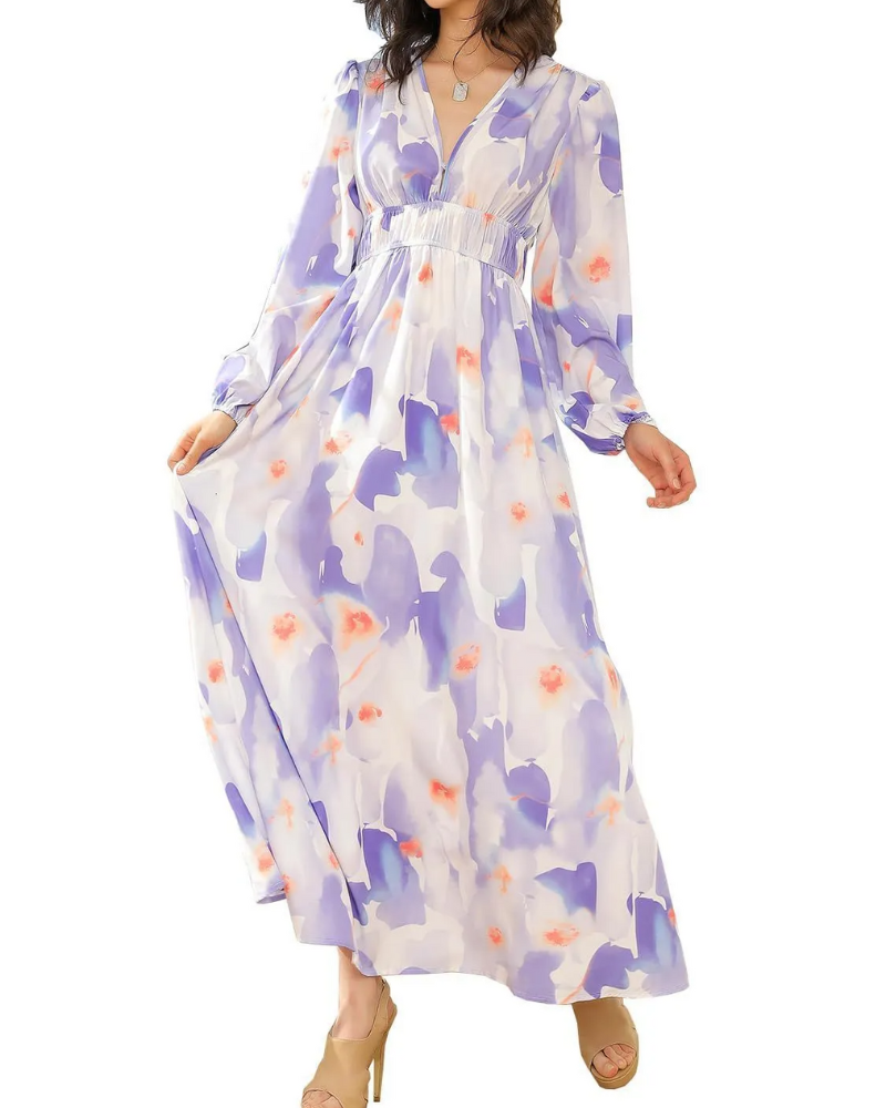 Robe longue à fleurs élégante