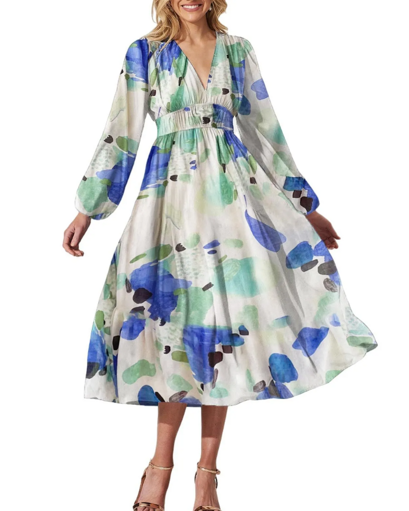 Robe longue à fleurs élégante