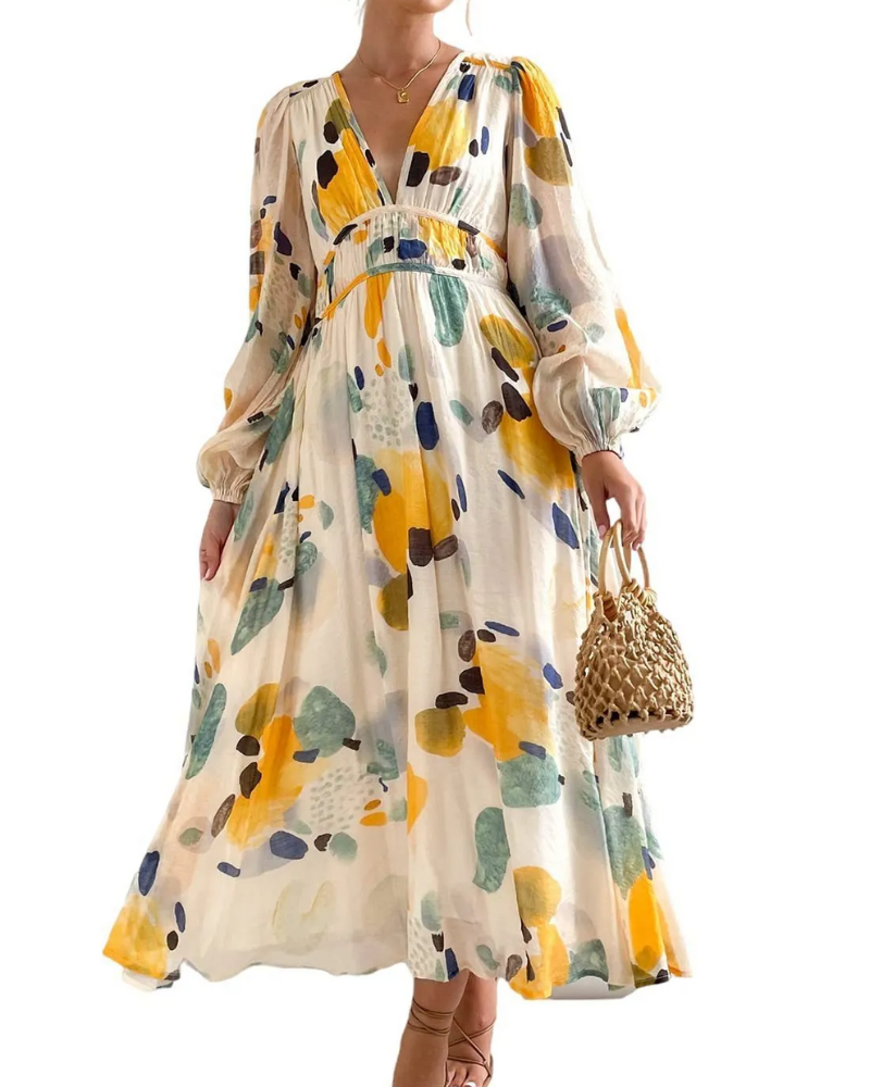 Robe longue à fleurs élégante