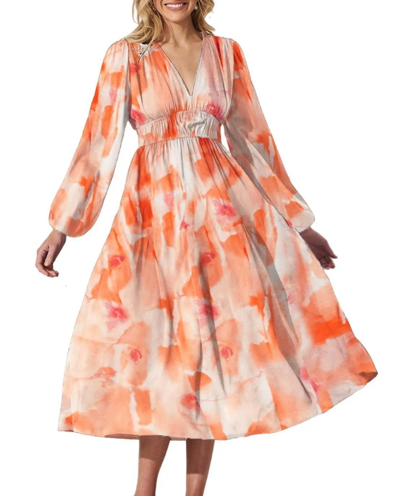 Robe longue à fleurs élégante