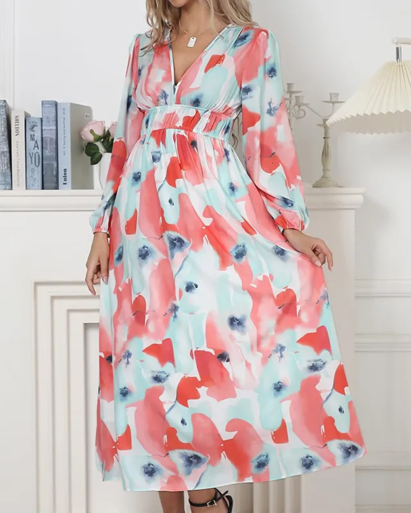 Robe longue à fleurs élégante