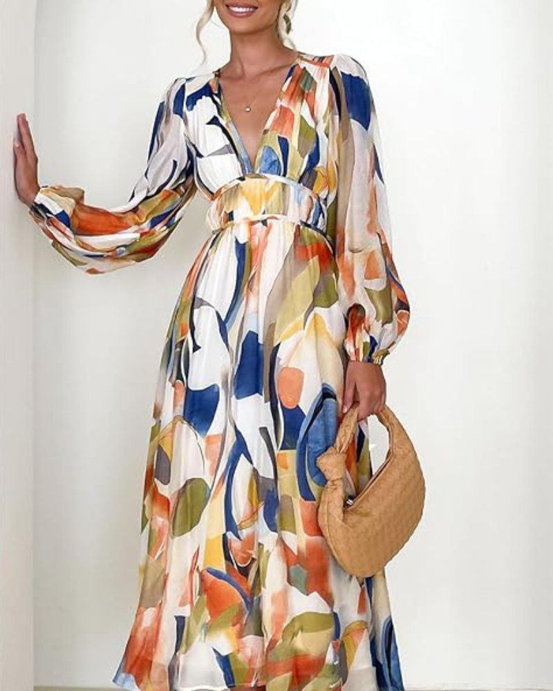 Robe longue à fleurs élégante