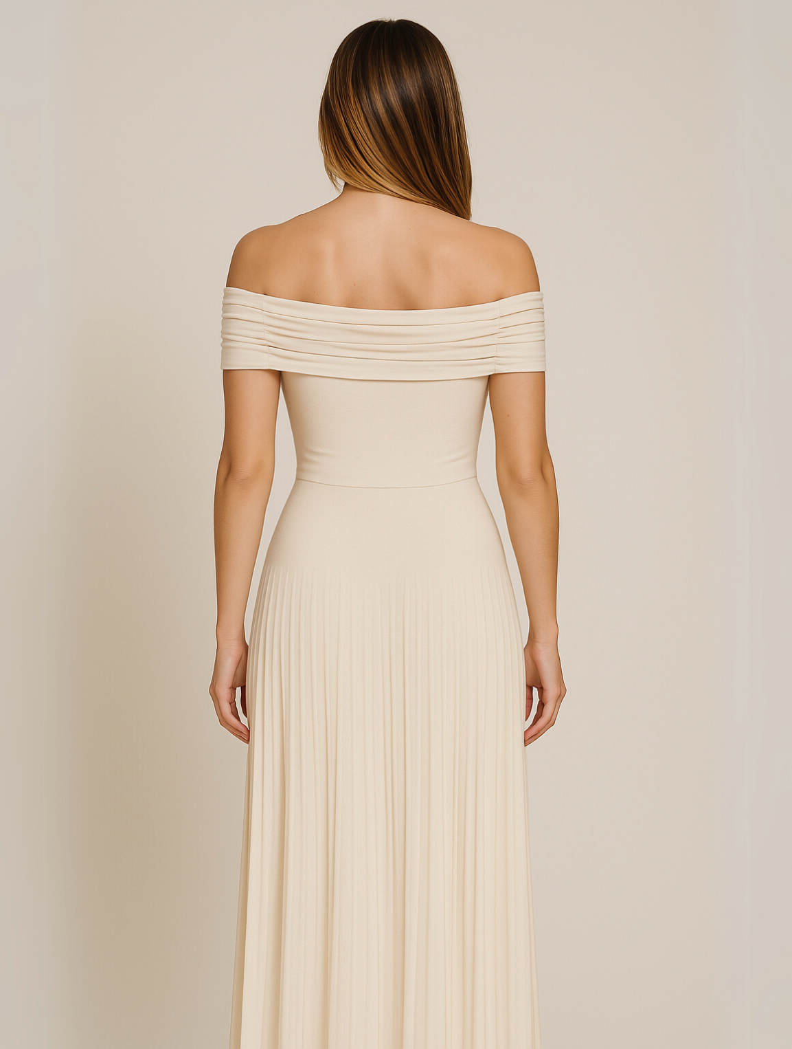 Robe maxi à épaules dénudées pour femme