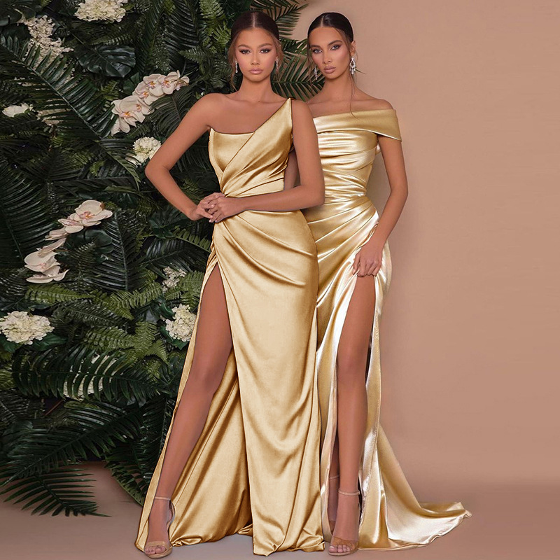 Robe maxi asymétrique pour femme