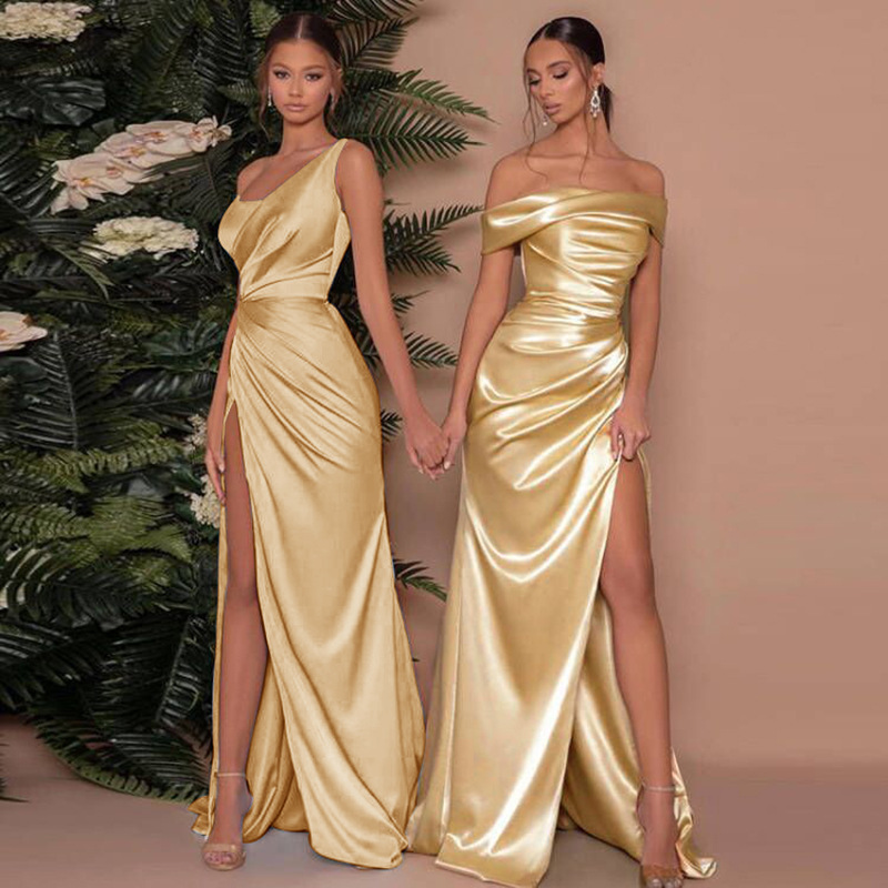 Robe maxi asymétrique pour femme