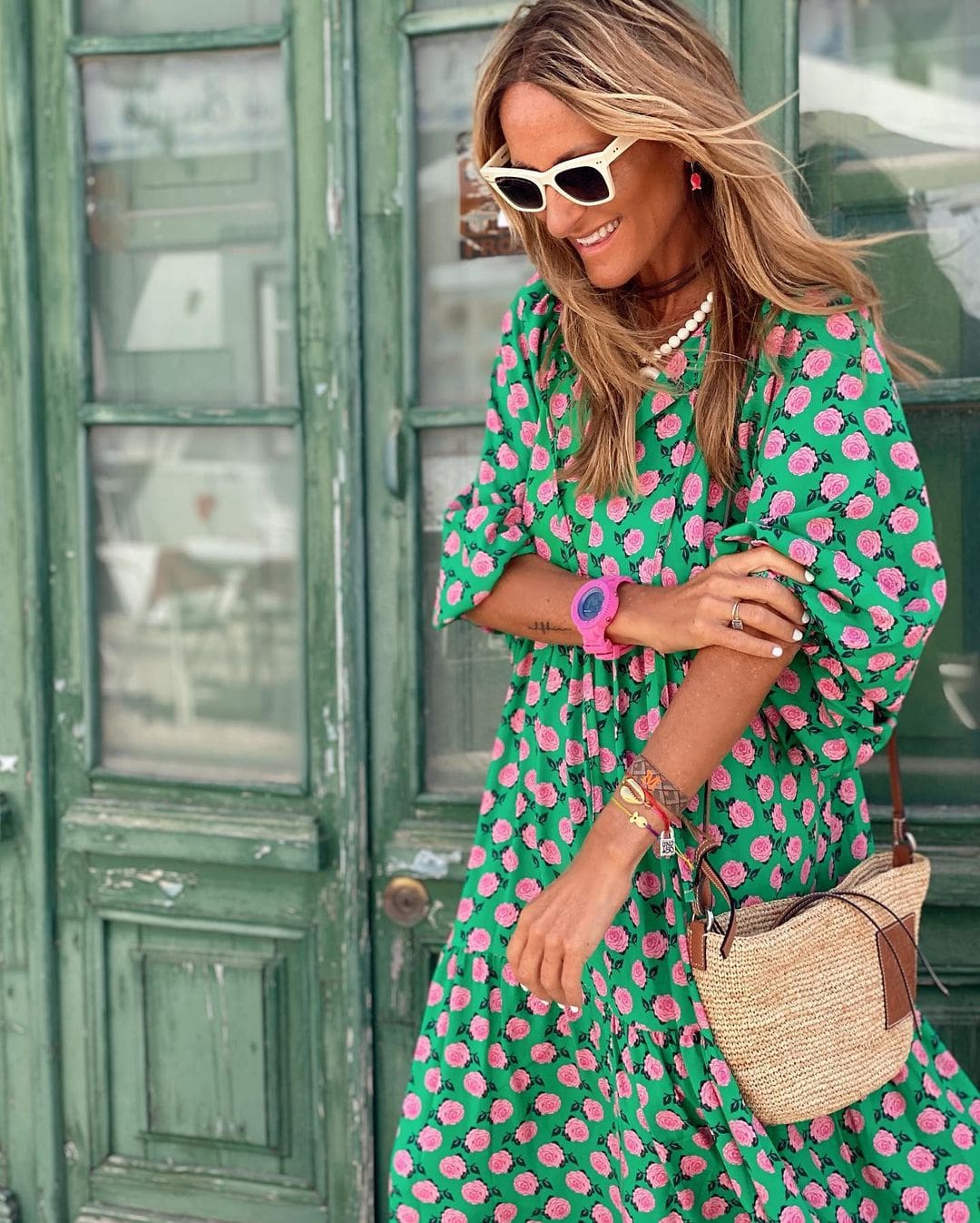 Robe maxi d'été étagée pour femme