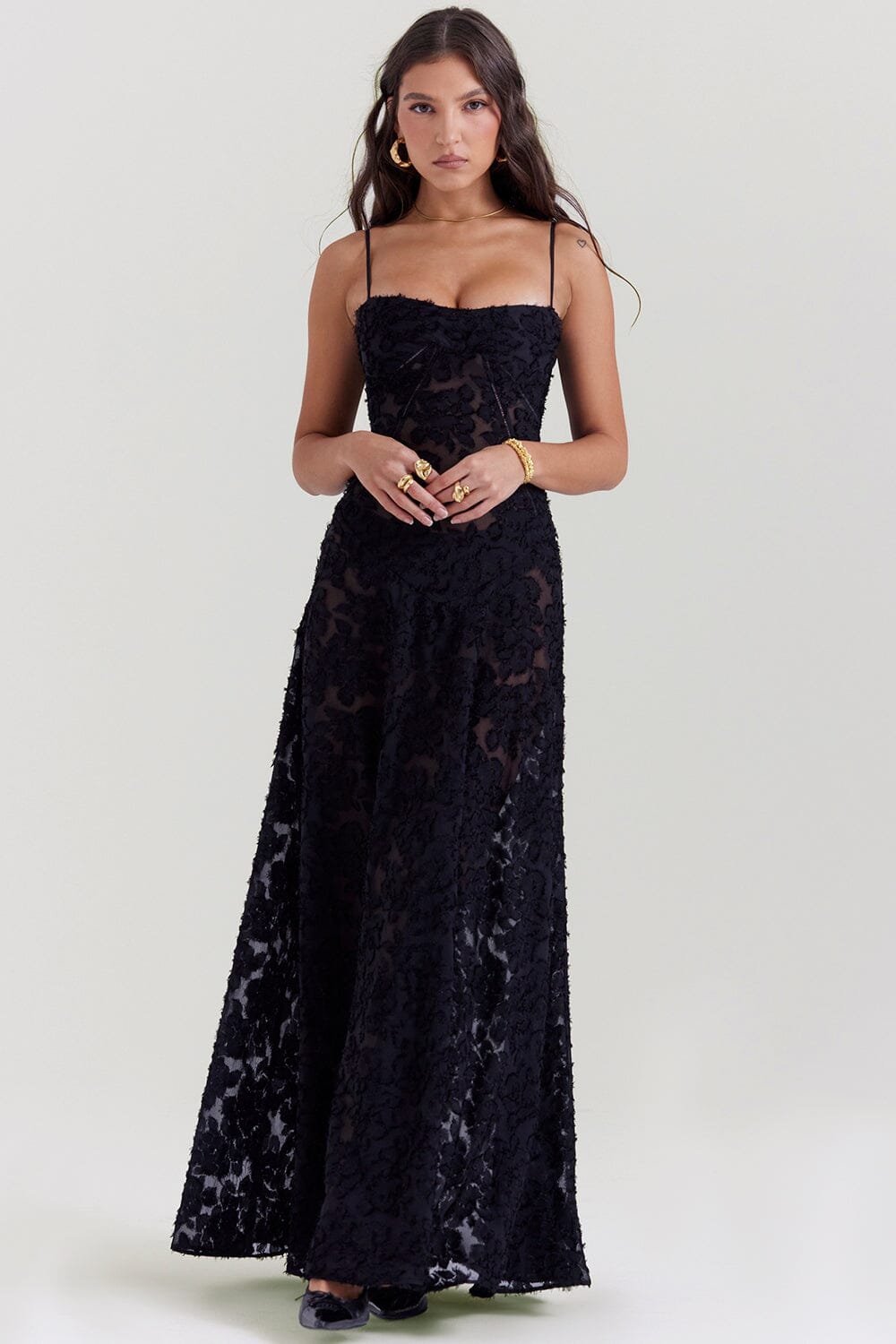 Robe maxi fluide et élégante pour femme idéale pour toutes les occasions