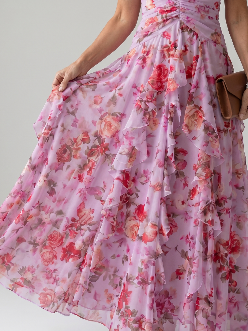Robe maxi pour femme à col halter