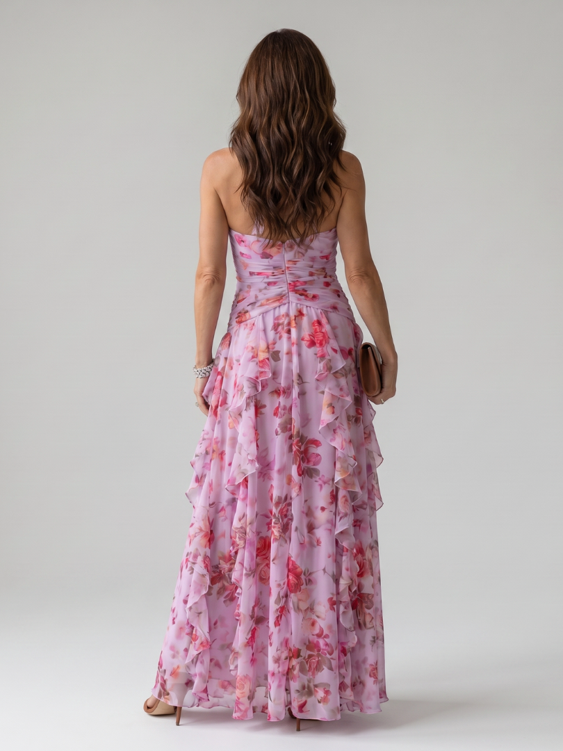 Robe maxi pour femme à col halter