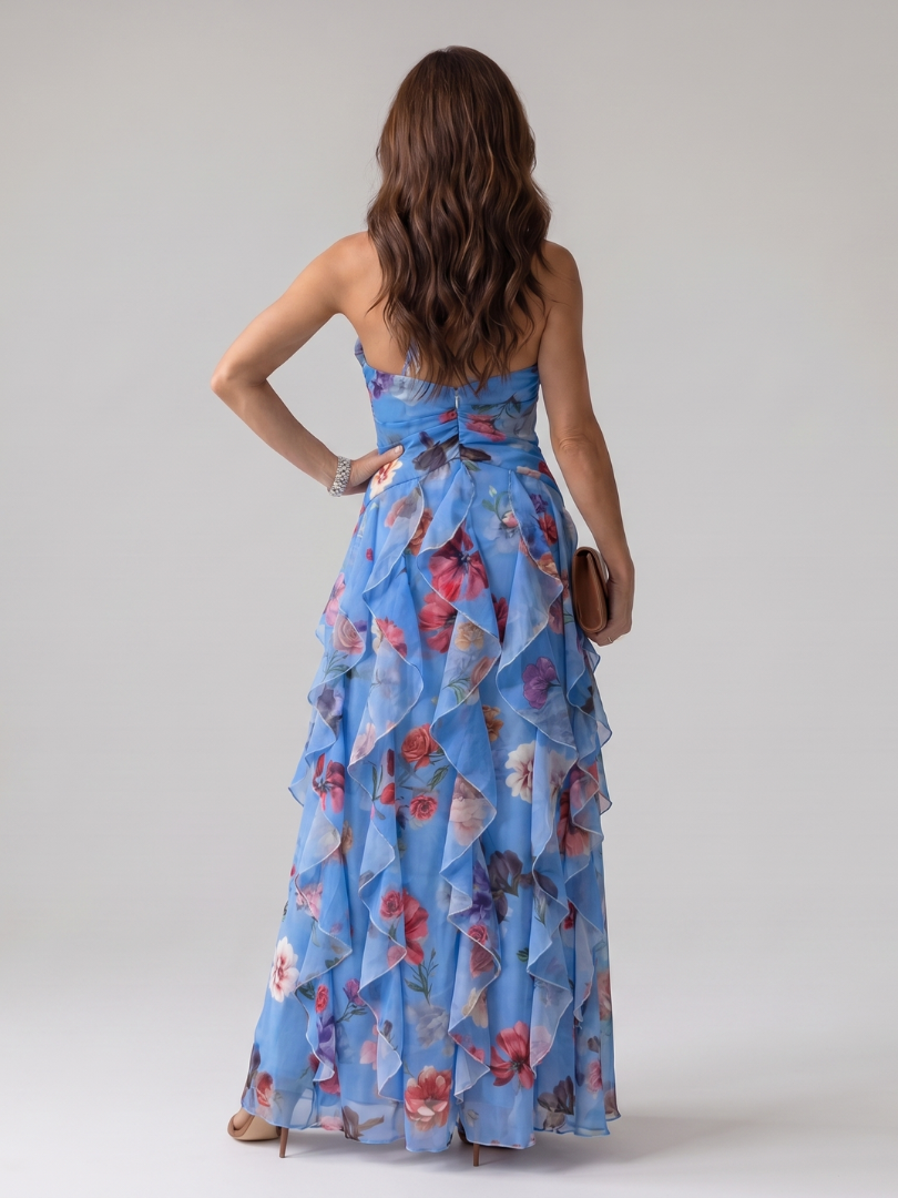 Robe maxi pour femme à col halter