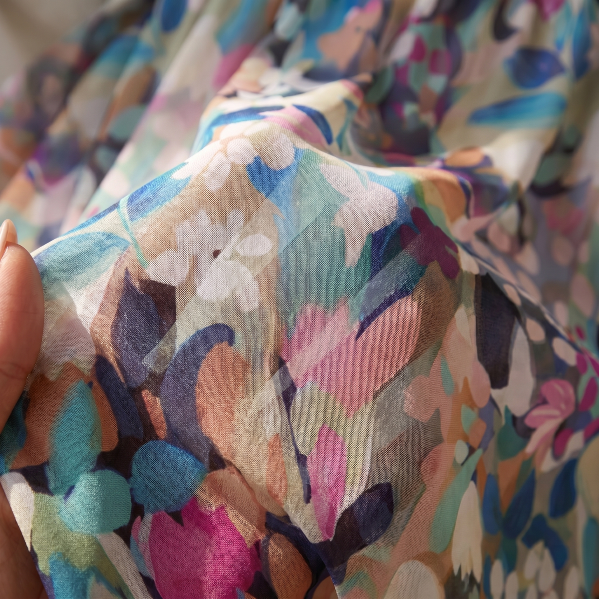 Robe midi à motif floral, légère et confortable pour l'été