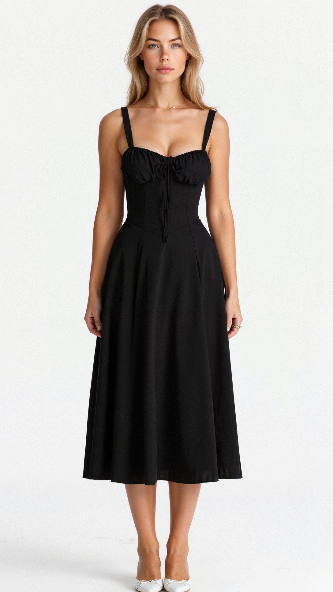 Robe midi corset - Style élégant et mettant la silhouette en valeur
