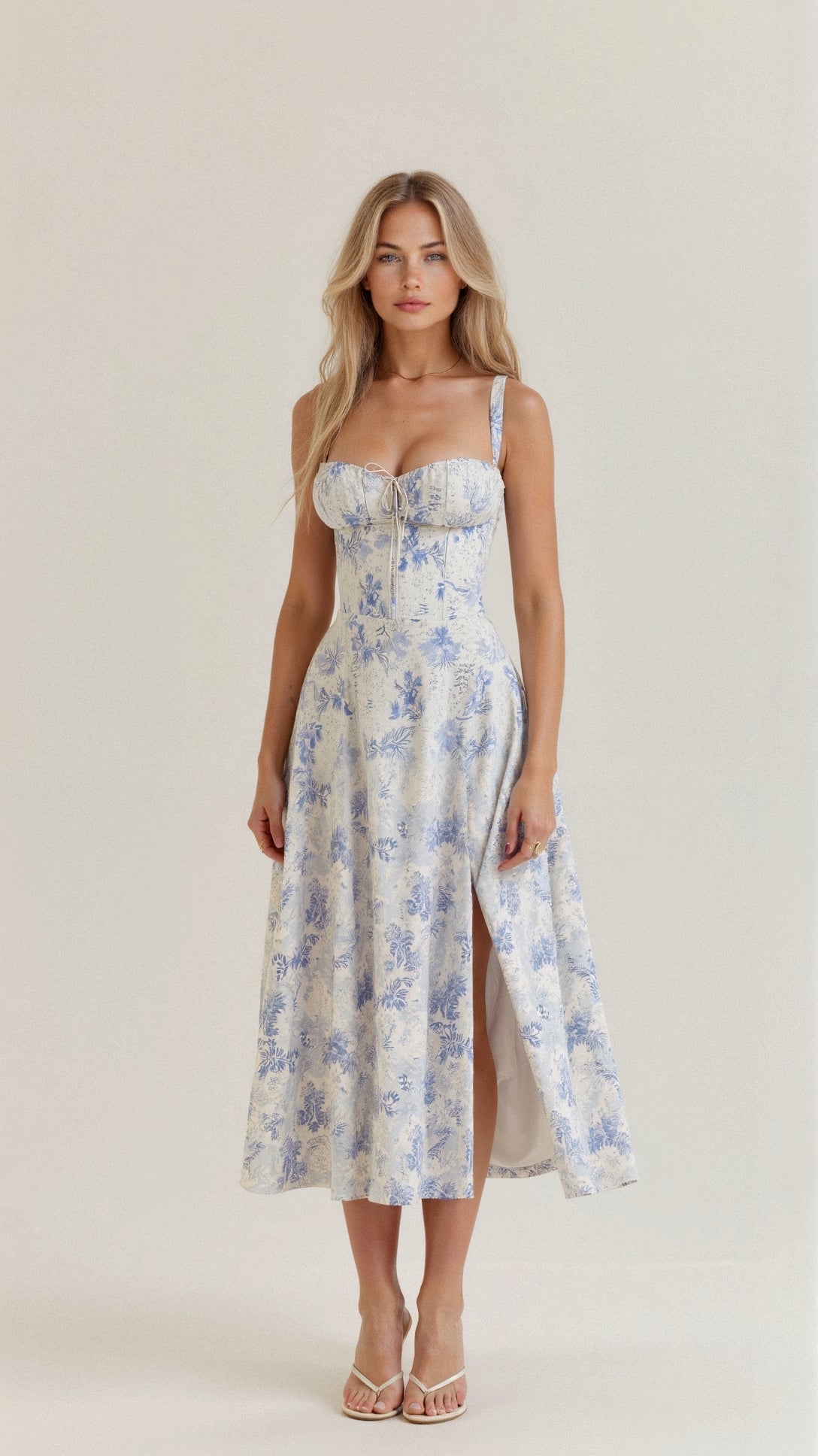 Robe midi corset - Style élégant et mettant la silhouette en valeur