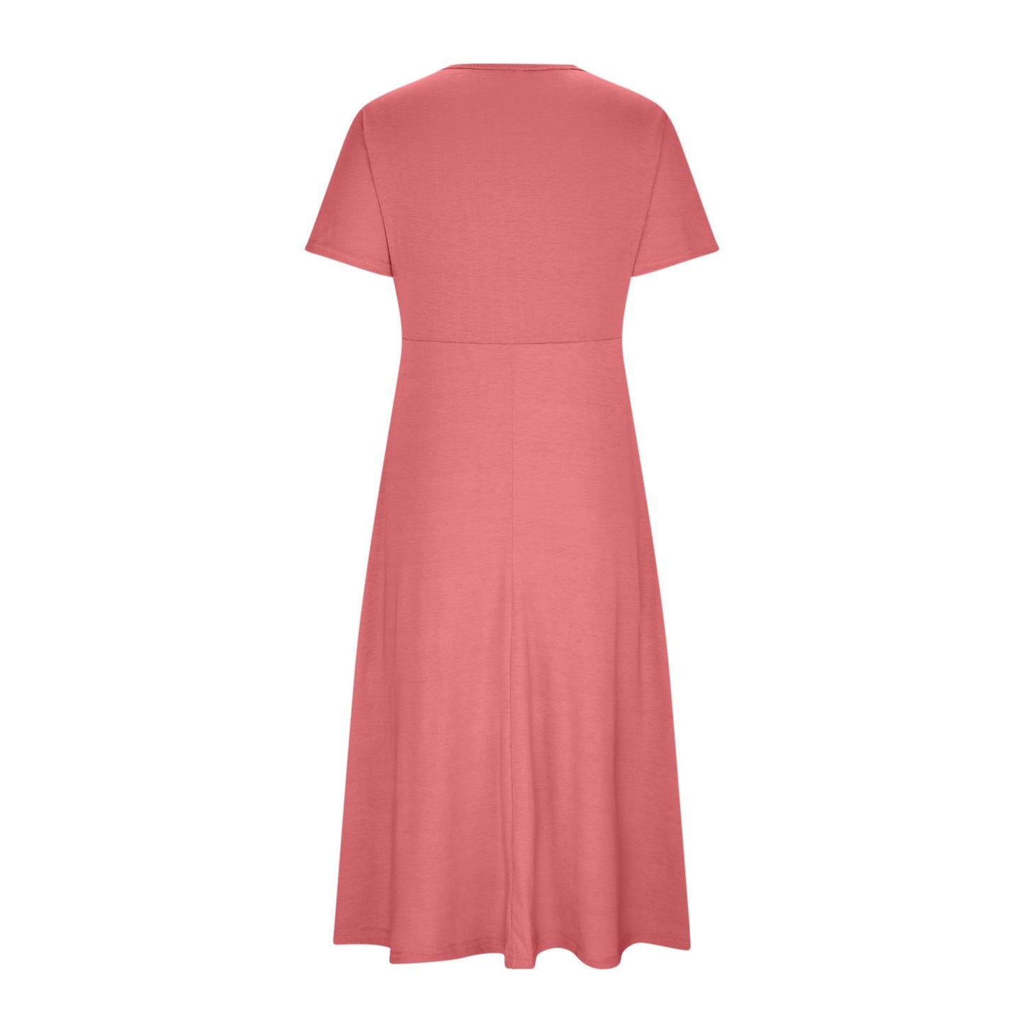 Robe midi coupe en A à col en V pour femme