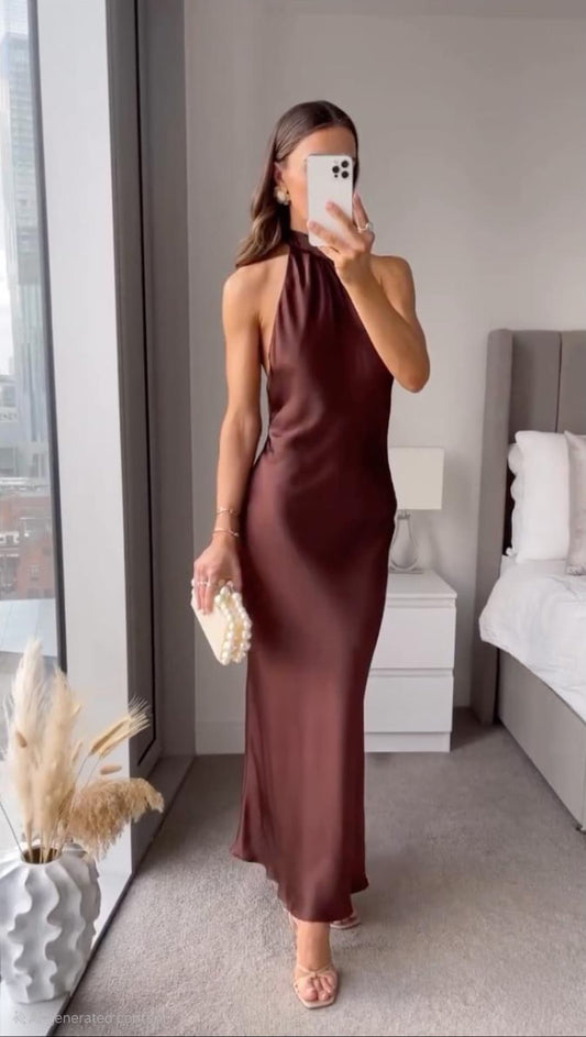 Robe midi crépuscule élégante pour le soir