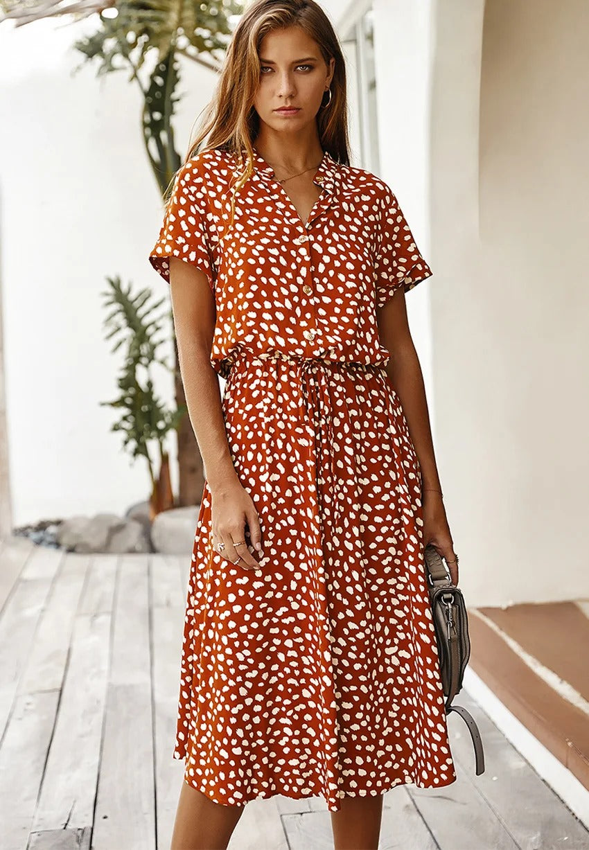Robe midi d'été légère et confortable