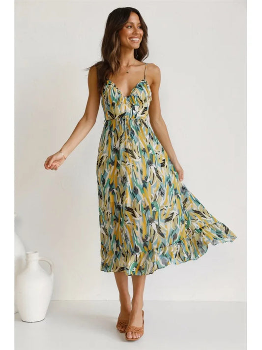 Robe midi élégante et raffinée