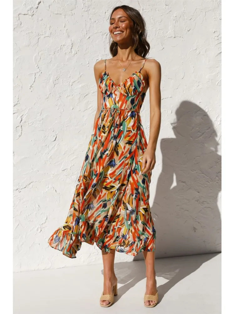 Robe midi élégante et raffinée