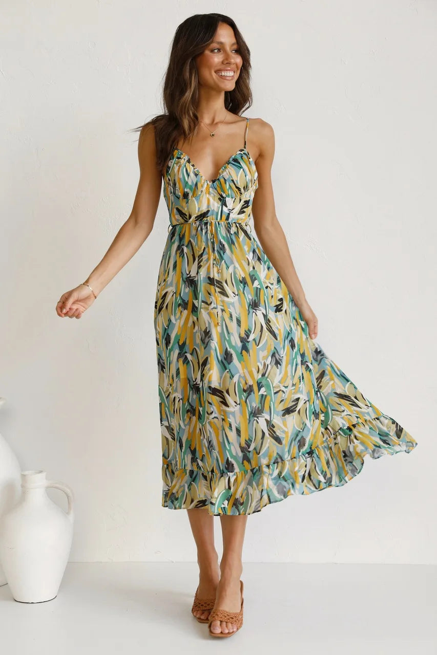 Robe midi élégante et raffinée