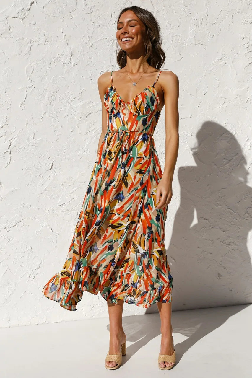 Robe midi élégante et raffinée