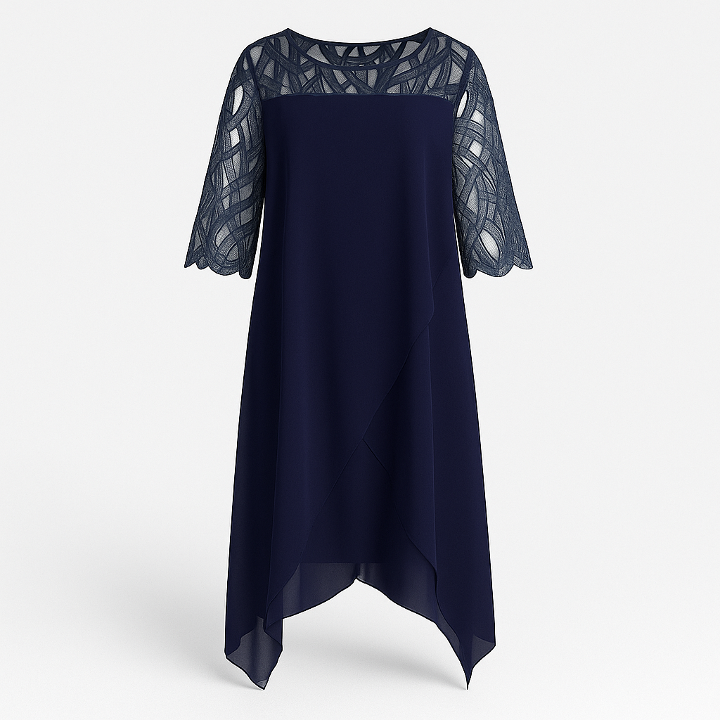 Robe midi légère et fluide pour l'automne
