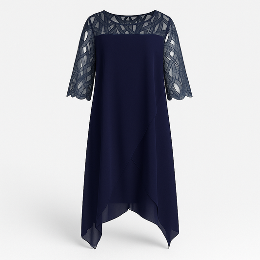 Robe midi légère et fluide pour l'automne