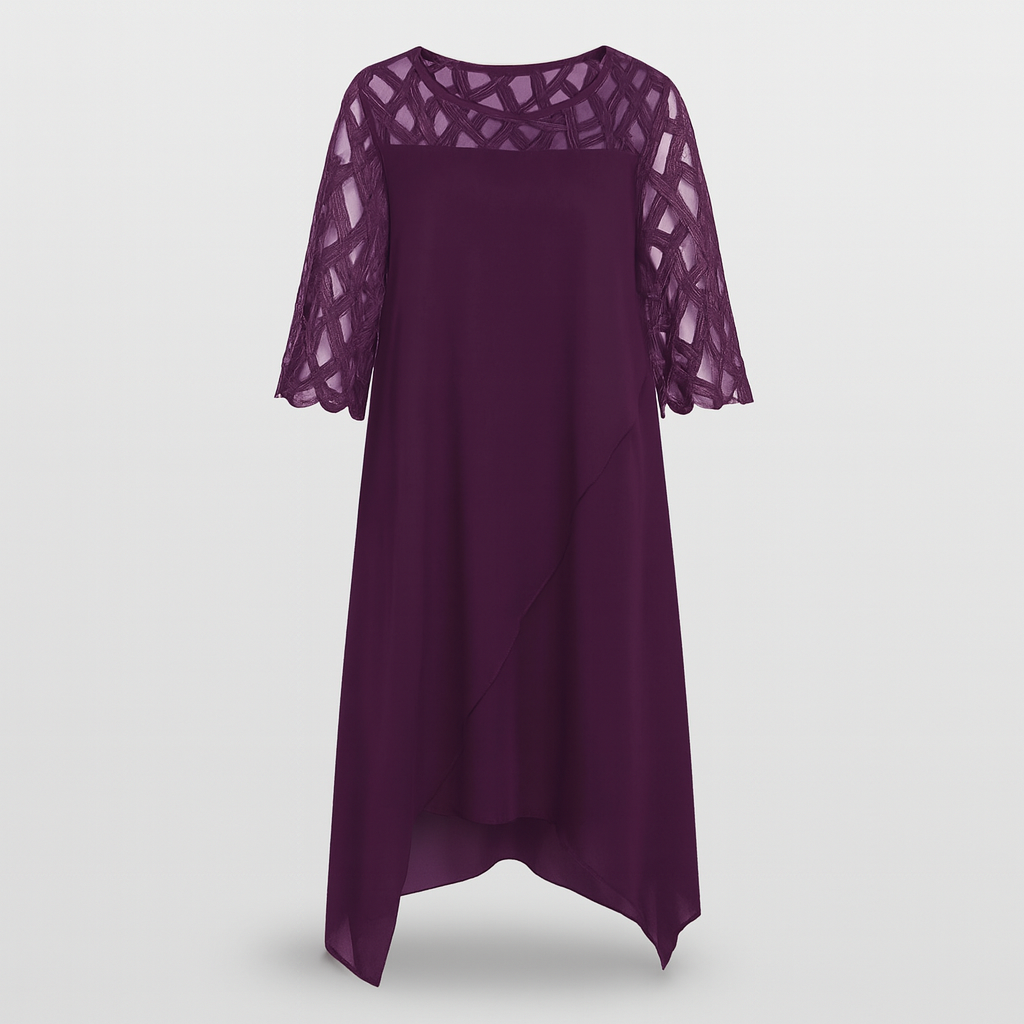 Robe midi légère et fluide pour l'automne