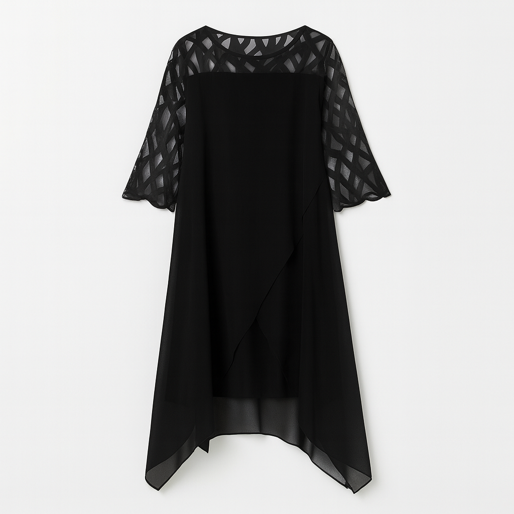 Robe midi légère et fluide pour l'automne