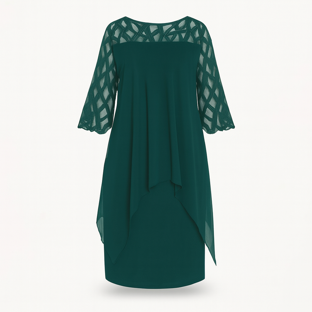 Robe midi légère et fluide pour l'automne