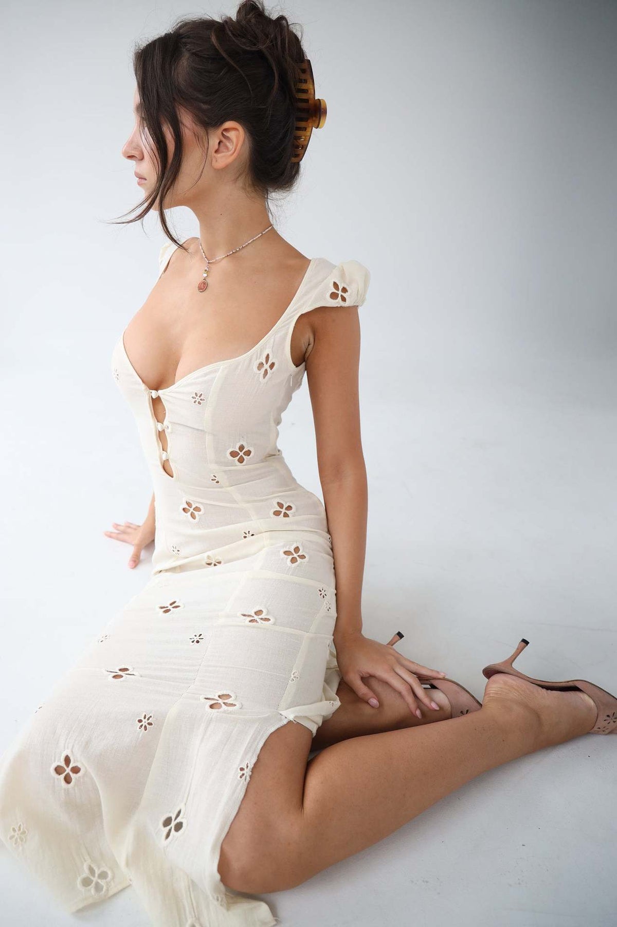 Robe midi moulante pour femme