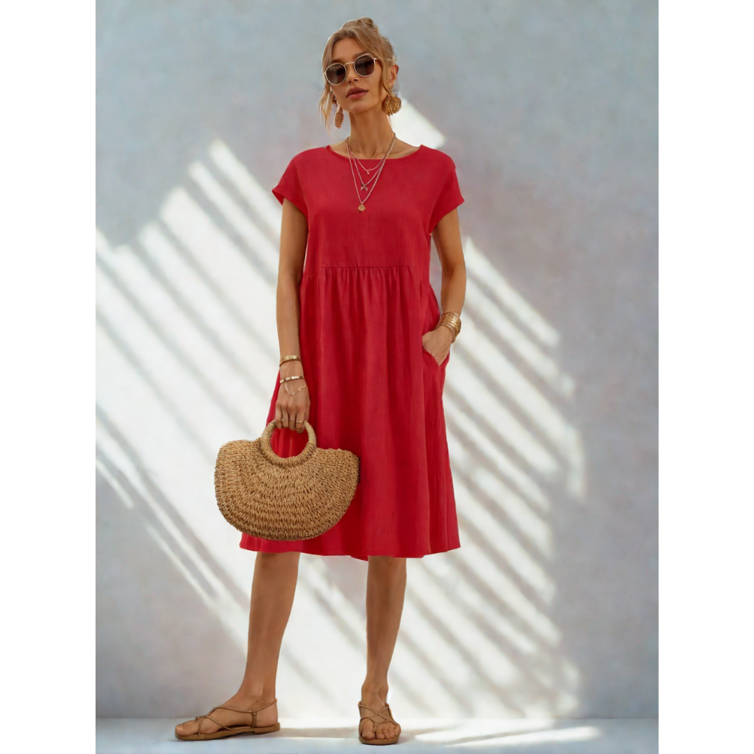 Robe midi trapèze pour femme