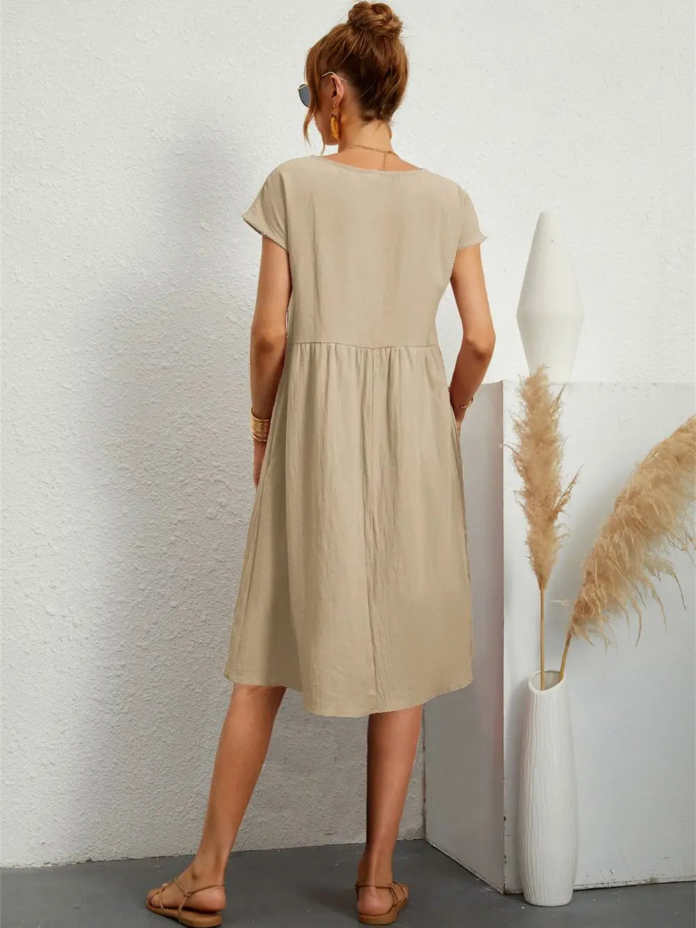 Robe midi trapèze pour femme