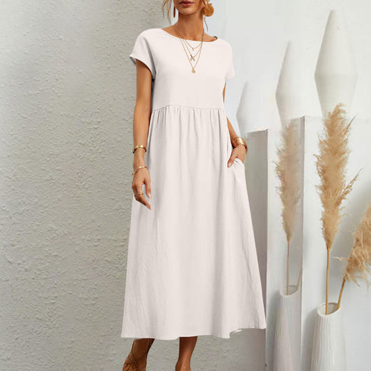 Robe trapèze sans manches pour l'été