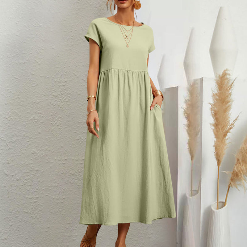 Robe trapèze sans manches pour l'été